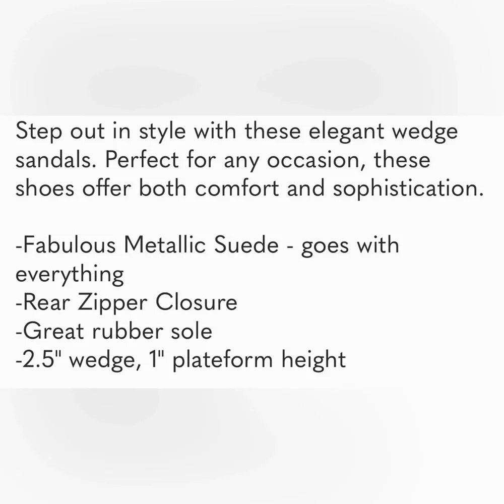 Eileen Fisher NEW Wisp Metalic Espadrille Wedge Sandals - Size 5